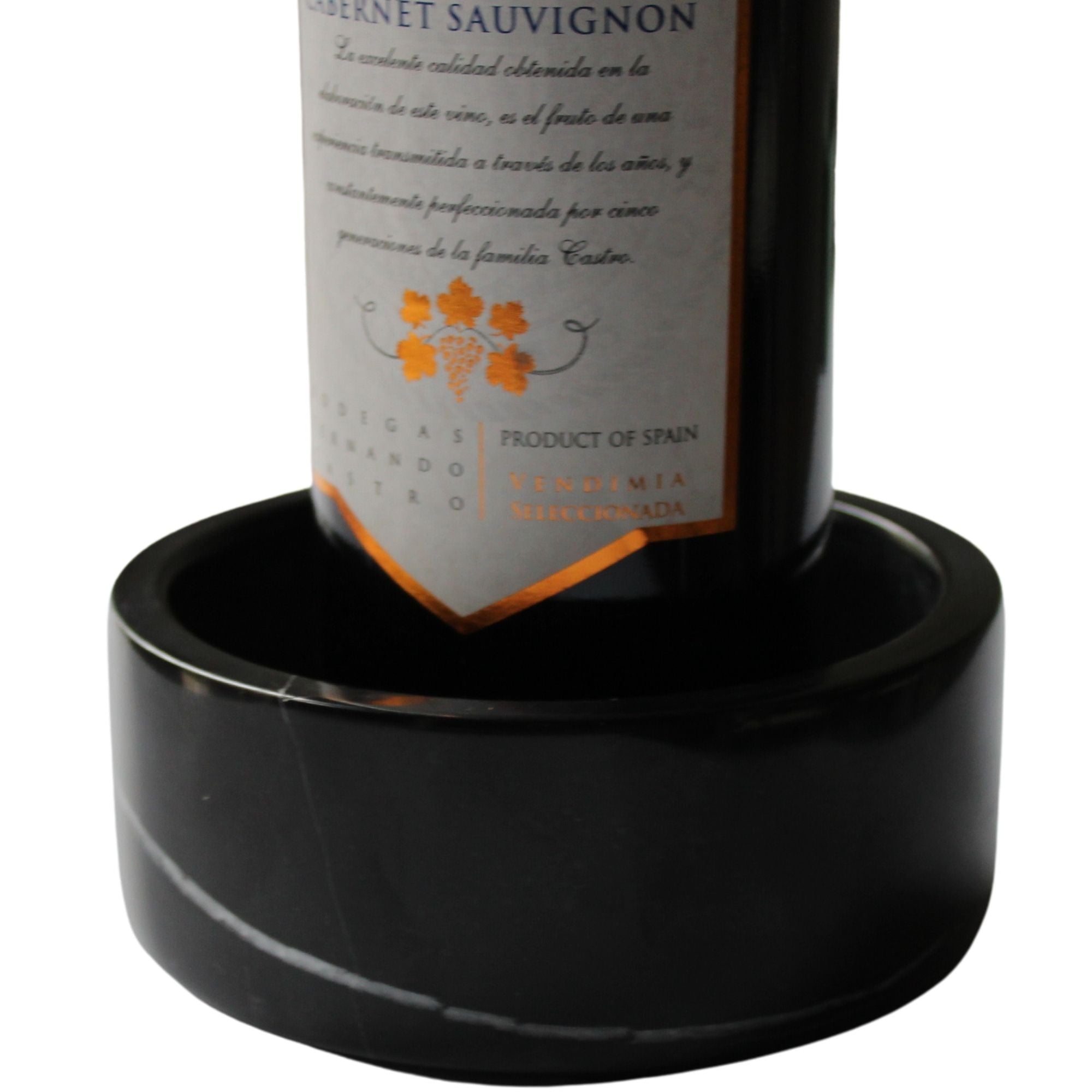 Black - Marble Wine Bottle Coaster - Coaster Absorbent Cork Holder Bottles and Any Occasion