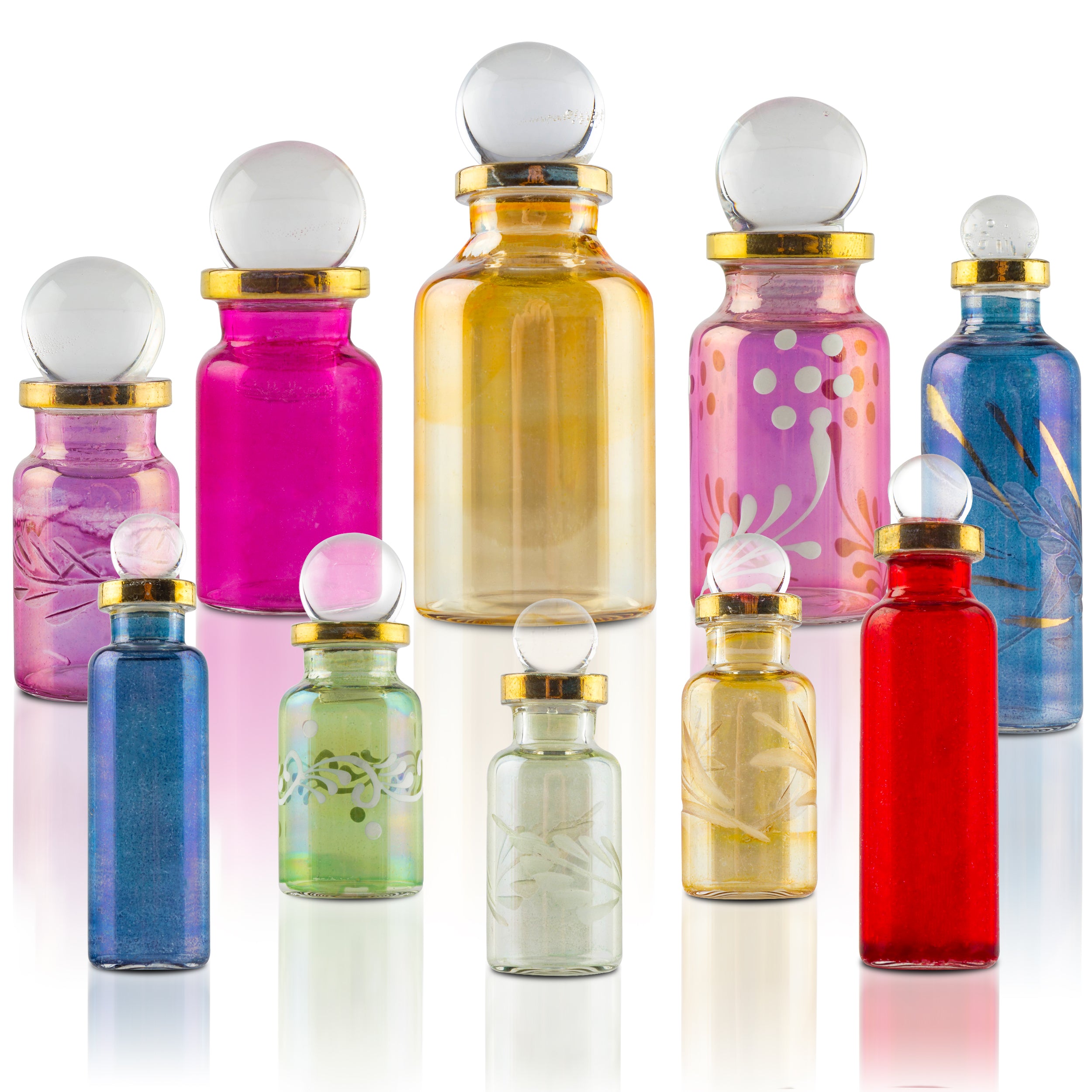 Genie Blown Glass Miniature Perfume Bottles for Perfumes