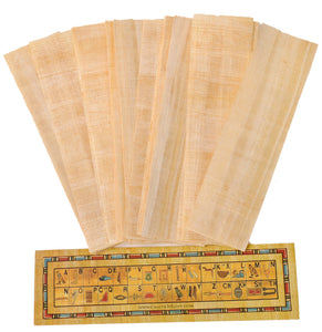 10 Egyptian Papyrus paper blank bookmarks for Art Projects and Schools 7.2 x2.0 inch (5x18 cm ) by CraftsOfEgypt