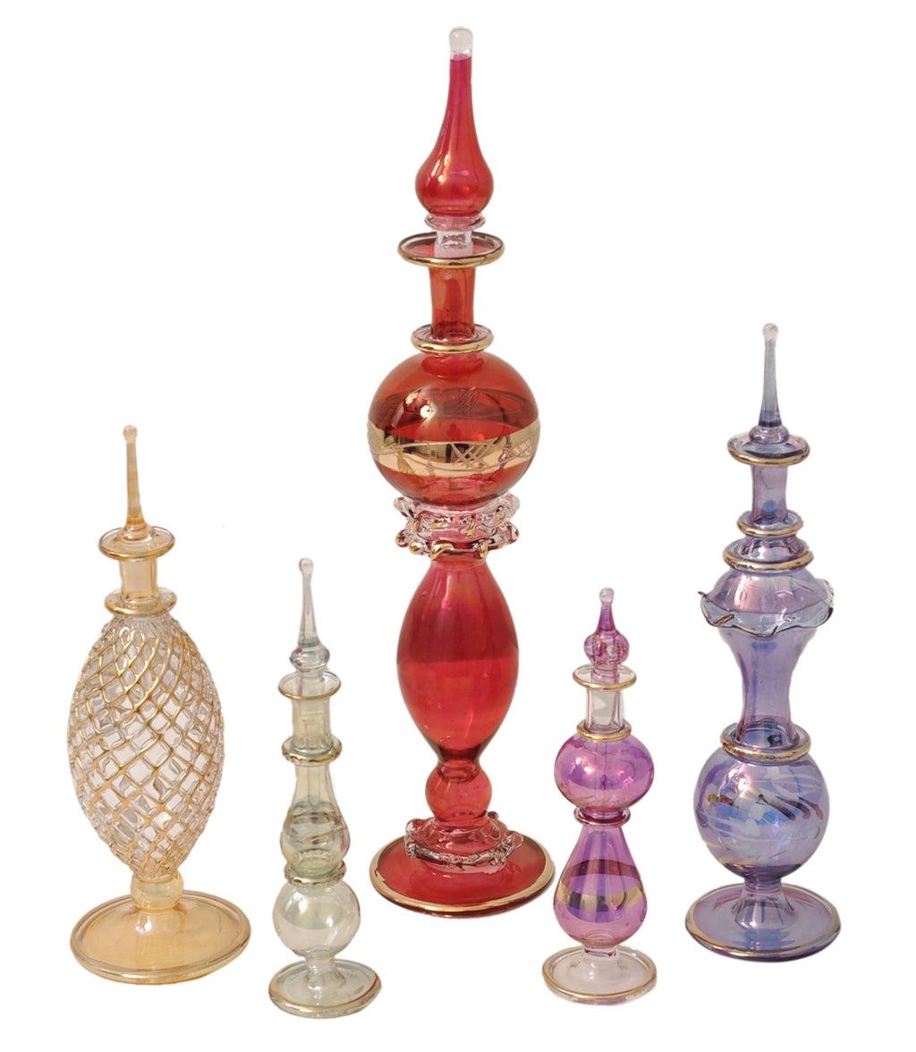 Genie Blown Glass Potion potions decorative miniature decorative Egyptian Perfume bottles Mix set of 5pc by CraftsOfEgypt
