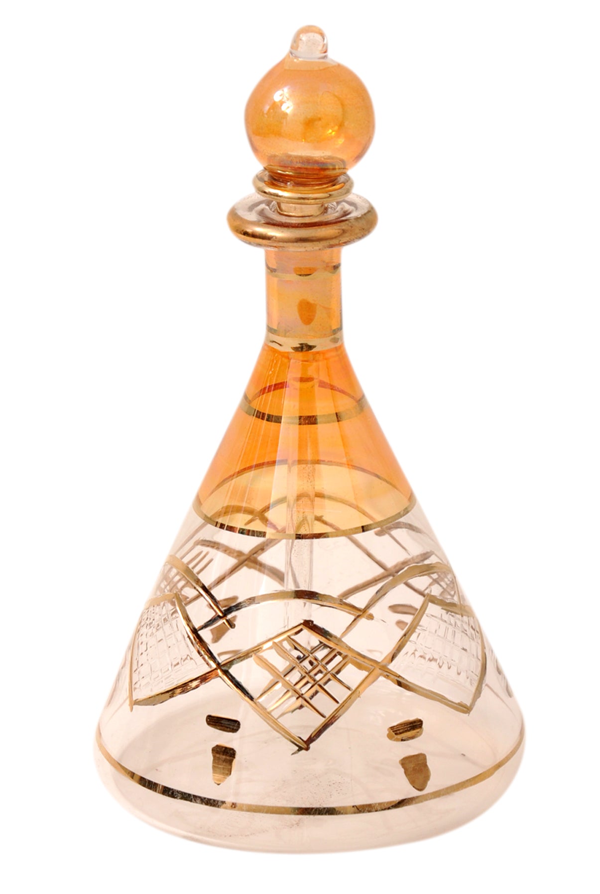 Egyptian perfume bottles single large hand Blown Decorative Pyrex Glass Vial Height inch 7.75 inch ( 20 cm ) by CraftsOfEgypt