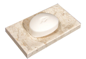 Beige Marble Soap Dish - Polished and Shiny Marble Dish Holder Beautifully Crafted Bathroom Accessory by CraftsOfEgypt