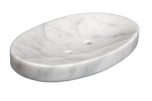 White Marble Soap Dish - Polished and Shiny Marble Dish Holder Beautifully Crafted Bathroom Accessory by CraftsOfEgypt