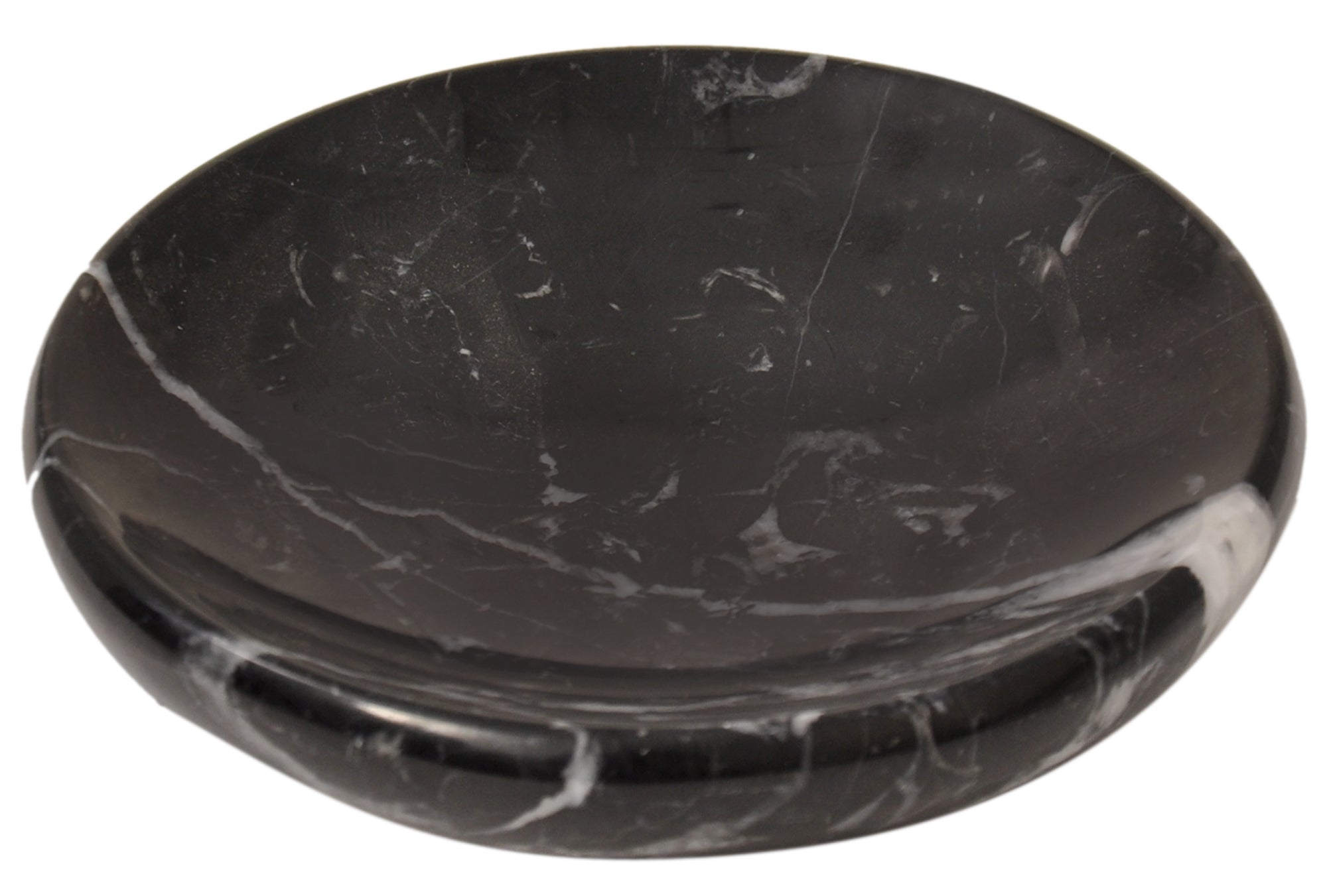 Black Marble Soap Dish - Polished and Shiny Marble Dish Holder - Beautifully Crafted Bathroom Accessory - by CraftsOfEgypt