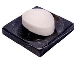 Black Marble Soap Dish - Polished and Shiny Marble Dish Holder – Beautifully Crafted Bathroom Accessory